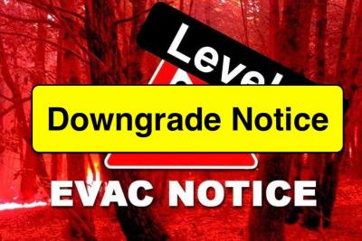 Evacuation levels downgraded