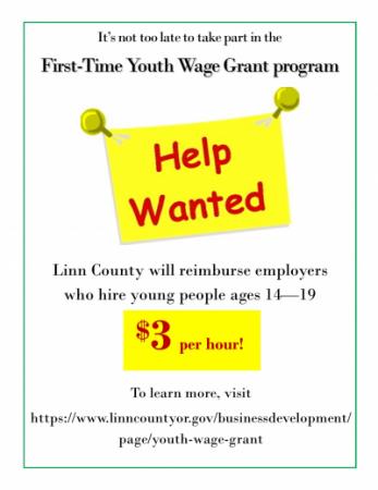 First-Time Youth Wage Grant
